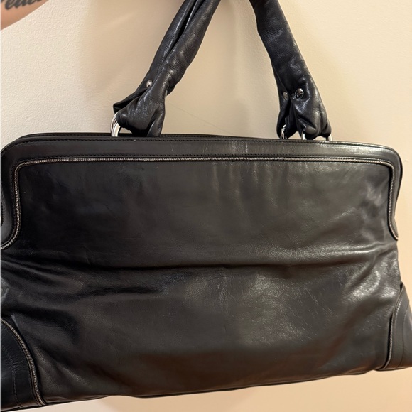 CHANEL Lambskin East West Soho Shopper Black w/COA - Picture 2 of 8